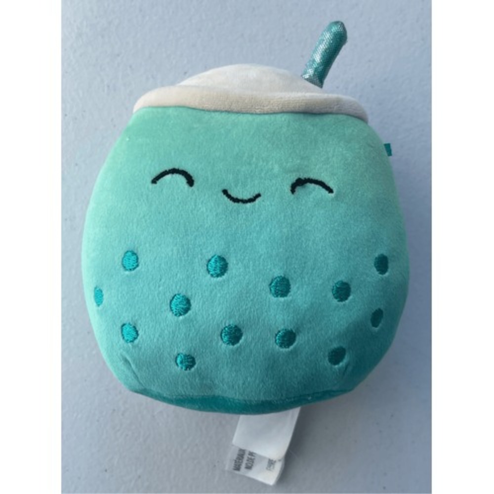 Squishmallows Kellytoy Jakobi the Boba Tea 5 Inch Teal Plush Stuffed Toy SQCL22